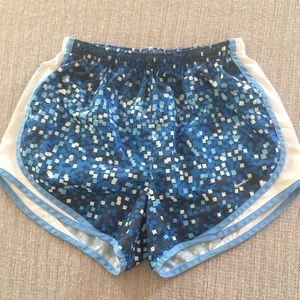 Nike Tempo Blue Patterned Running Shorts W/Liner M